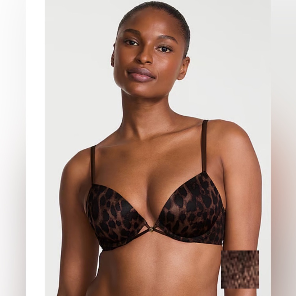Victoria's Secret very sexy bra push up Brown Leopard Print